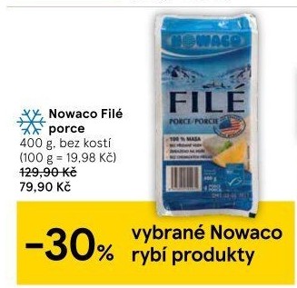 Rybí filé bez kosti mražené Nowaco