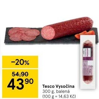 Salám Vysočina Tesco