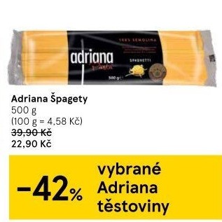 Těstoviny semolinové Adriana