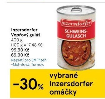 Vepřový guláš Inzersdorfer - konzerva