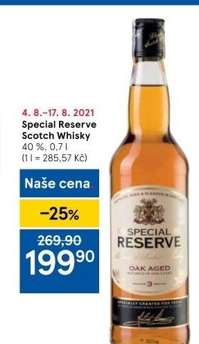Whisky skotská Special Reserve