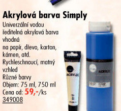 Barva akrylová Simply Daler - Rowney