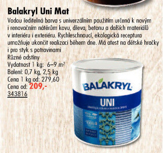 Barva Balakryl UNI mat