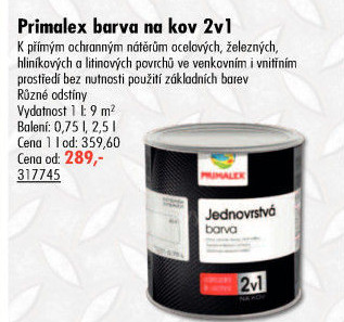 Barva na kov 2v1 Primalex