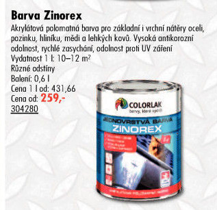 Barva Zinorex Colorlak