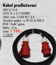 Prodlužovací kabel 3 fázový