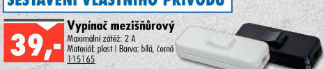 Vypínač mezišňůrový