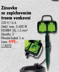 Zásuvka venkovní Retlux
