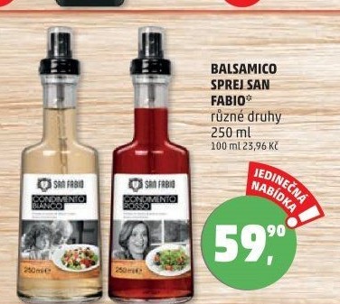 Ocet balsamico ve spreji San Fabio