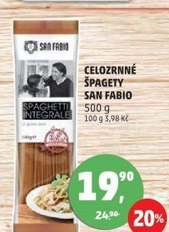 Těstoviny celozrnné San Fabio