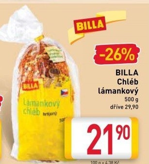 Chléb lámankový Billa