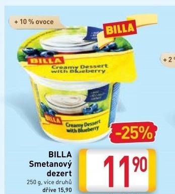 Dezert smetanový Billa