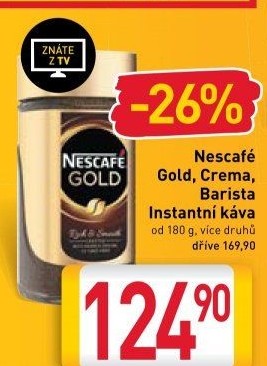 Instantní káva + mletá Barista Nescafé Gold