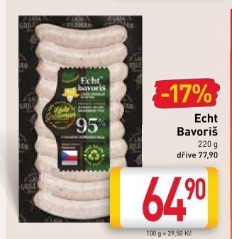 Klobásy Echt Bavoriš Láďa Grileman Kostelecké uzeniny