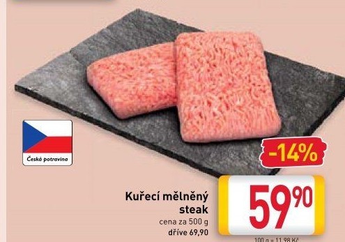 Kuřecí steak mletý