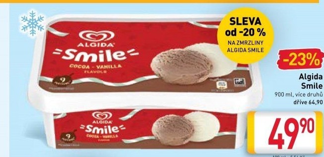 Zmrzlina ve vaničce Smile Algida
