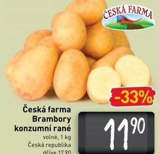 Brambory konzumní rané Česká farma