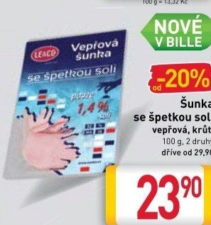 Vepřová šunka se špetkou soli Le&amp