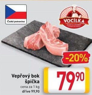 Vepřový bok s kostí špička Vocílka