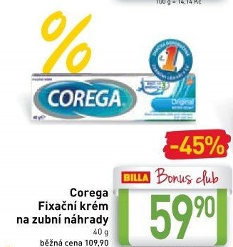 Fixační krém na zubní protézu Corega