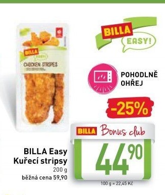 Kuřecí stripsy Easy Billa