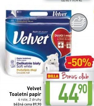 Toaletní papír 3vrstvý Velvet
