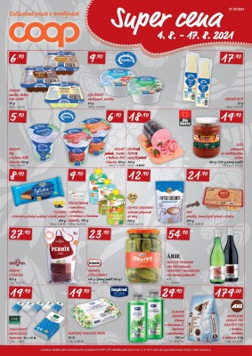 akční leták COOP 4.8.2021-17.8.2021