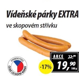Párky vídeňské extra
