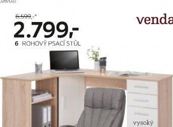 ROHOVÝ PSACÍ STŮL