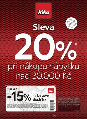 akční leták Kika nábytek 9.8.2021-22.8.2021