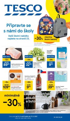akční leták Tesco 11.8.2021-17.8.2021