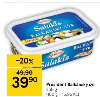 Balkánský sýr Président