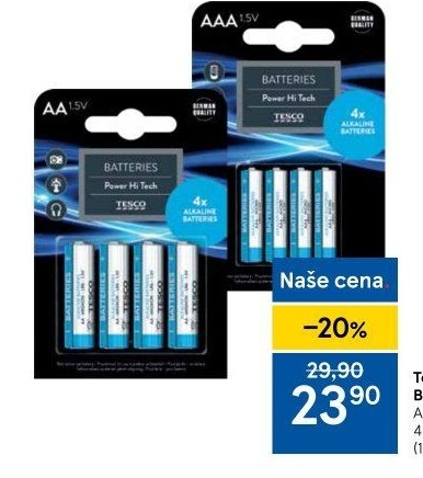 Baterie alkalické HiTech Tesco