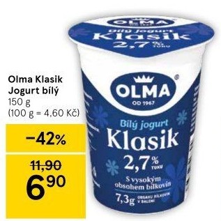 Bílý jogurt Klasik Olma