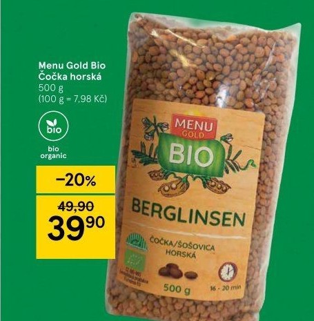 Čočka horská bio Menu Gold
