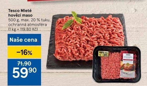 Hovězí mleté maso Tesco