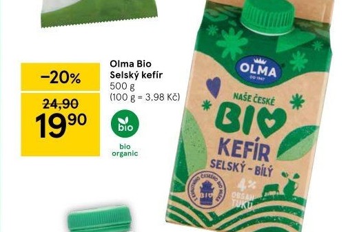 Kefír Selský bio Olma