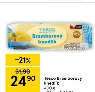 Knedlík bramborový Tesco