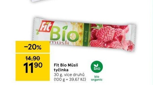 Müsli tyčinka bio Fit