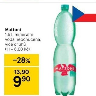 Přírodní voda Mattoni