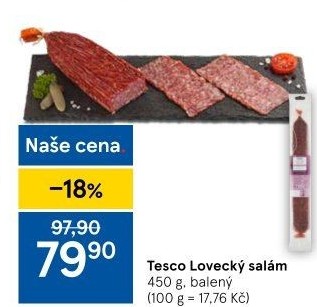 Salám lovecký Tesco