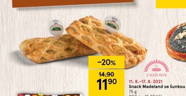 Snack Madeland se šunkou La Lorraine