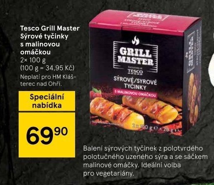 Sýrové tyčinky na gril Grill Master Tesco