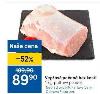 Vepřová pečeně bez kosti