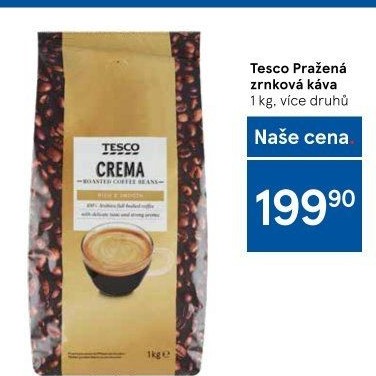 Zrnkové kávy Tesco