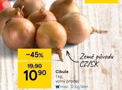 Cibule kuchyňská žlutá