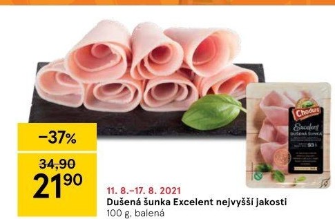 Dušená šunka nejvyšší jakosti Excelent Beskydské uzeniny Chodura