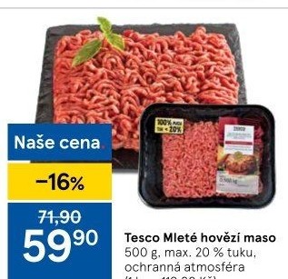 Hovězí mleté maso Tesco