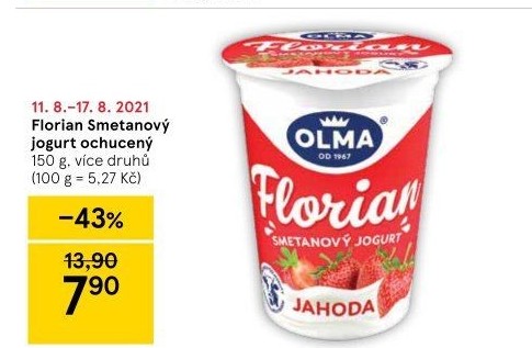 Jogurt smetanový Florian Olma