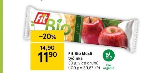 Müsli tyčinka bio Fit